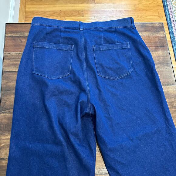 Universal Standard Carrie High Rise Wide Leg Jeans in Dark Indigo size M/18-20 - Picture 9 of 15
